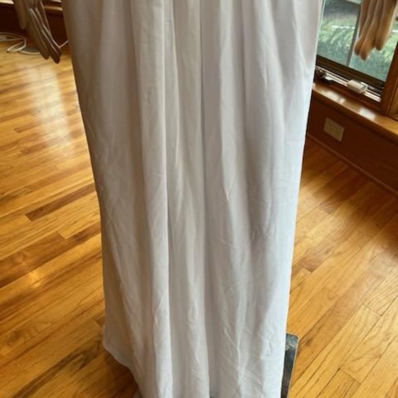 * Davids DB Studio Wh Chiffon Floor Strapless Bridal Gown Wedding Dress Size 22 - Picture 10 of 10